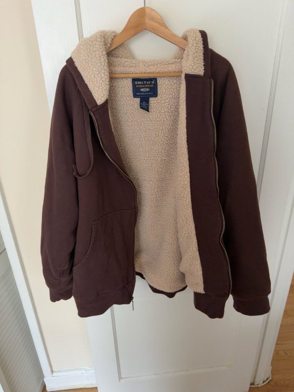 Smith's Workwear	Sherpa-lined full-zip hoodie/jacket- size 3XL